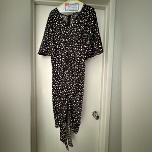 SHEIN Black and White Patterned Dress